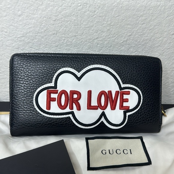 NWOT 🔥RARE🔥 Gucci Blind For Love Long Zippy Wallet 💋 - Picture 4 of 6